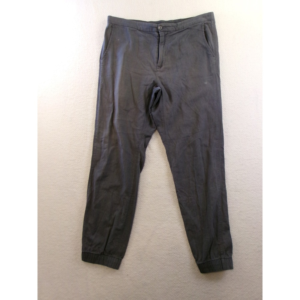 Mack Weldon Jogger Pants Mens Medium Grey Cotton Twill Stretch Trousers